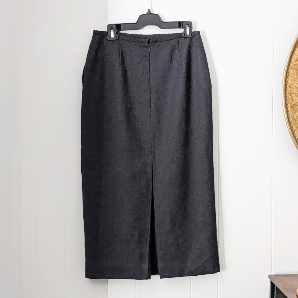 Vintage Jones Wear Wool Grey Pencil Skirt